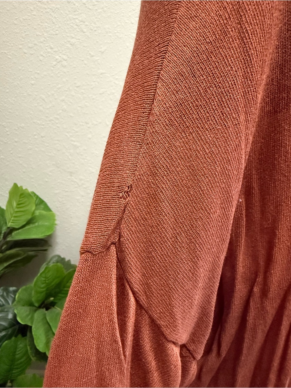 Lightweight Rust Open-Front Cardigan - Picture 4 of 7
